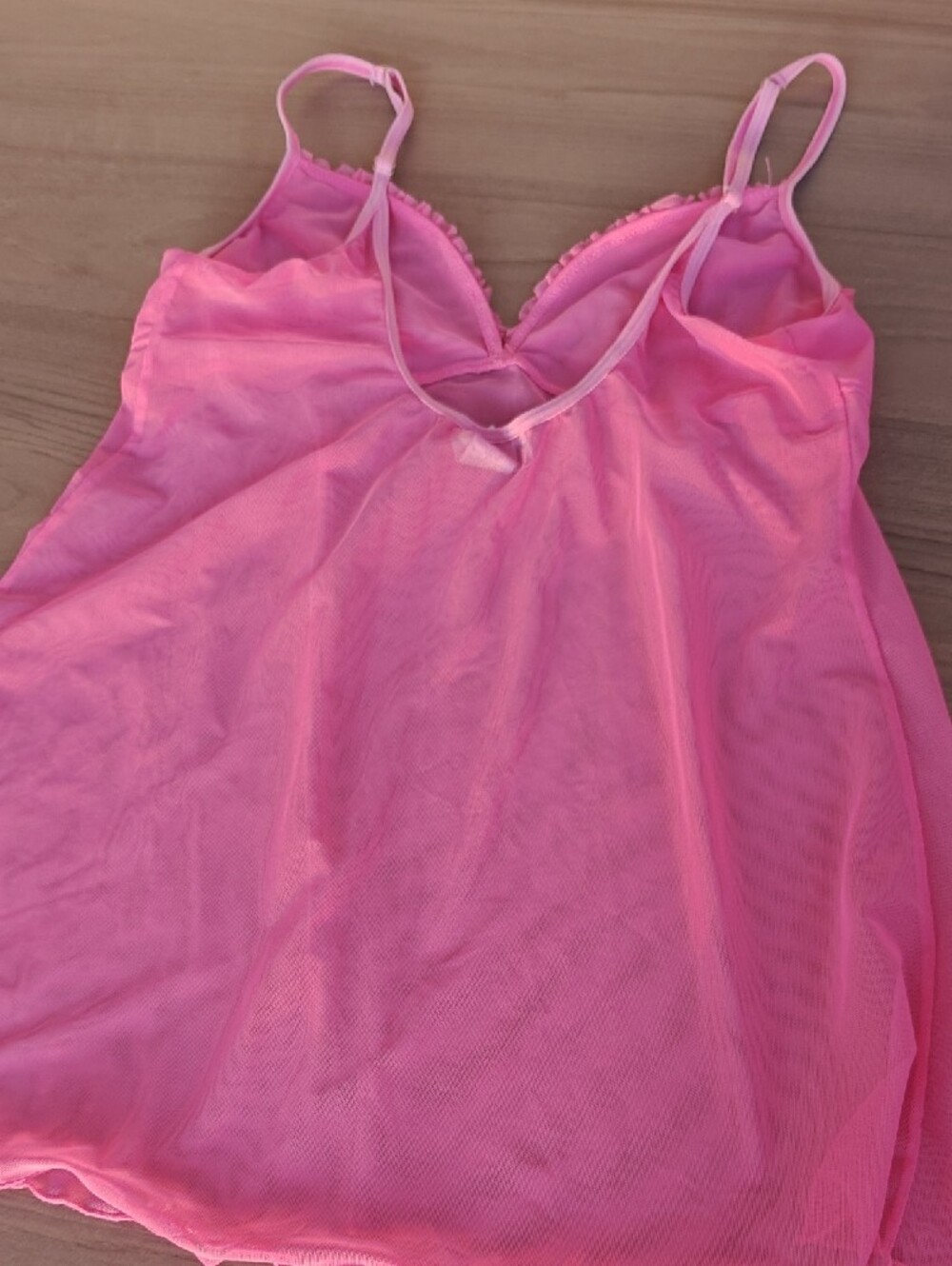Vintage JESSICA Pink Sheer Mesh Babydoll Lingerie - Picture 5 of 7